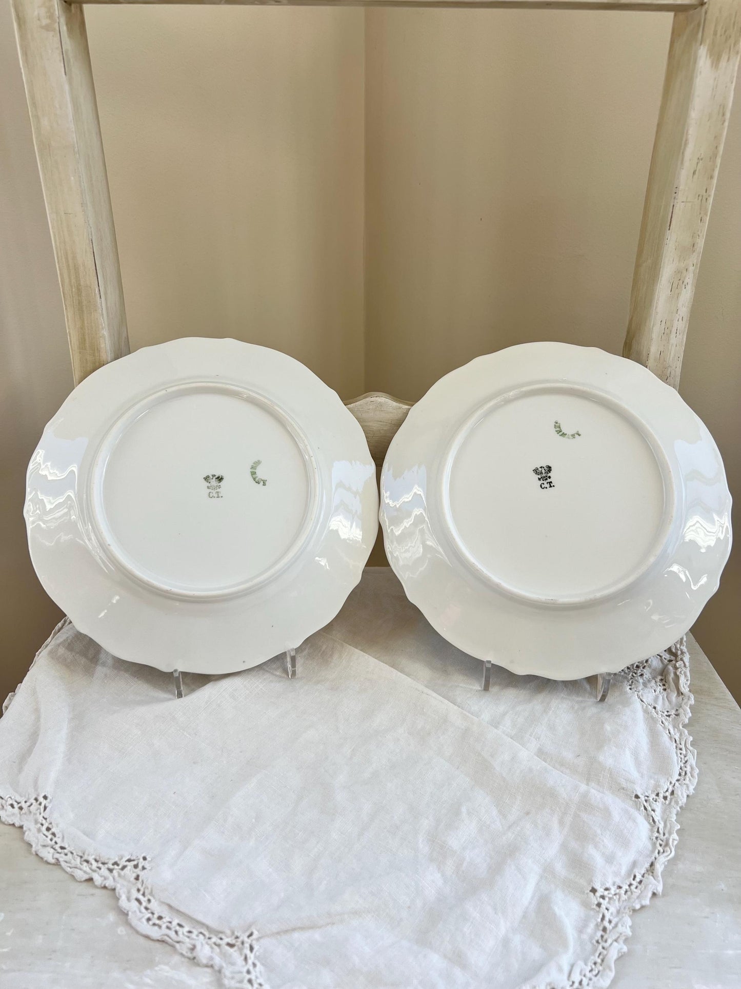Pair of Antique C. T. Germany Game Bird Decorative Porcelain Plates, 8.25"
