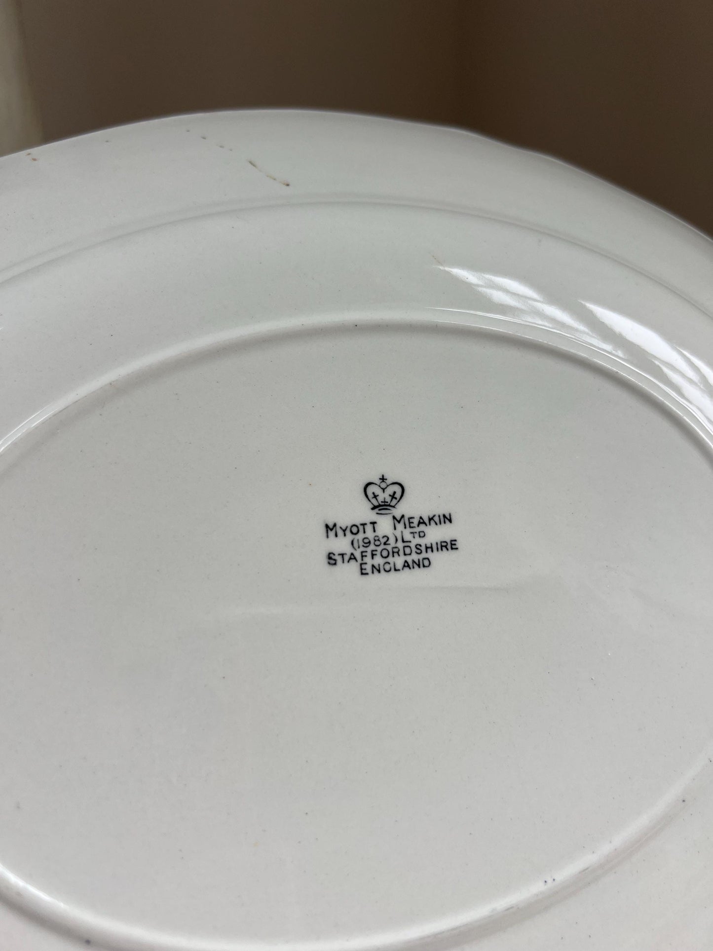 Beautiful Vintage Red Transferware Platter by Myott Meakin, Staffordshire England, Pastotal Scene with Cows, Ironstone Platter, 12 x 10
