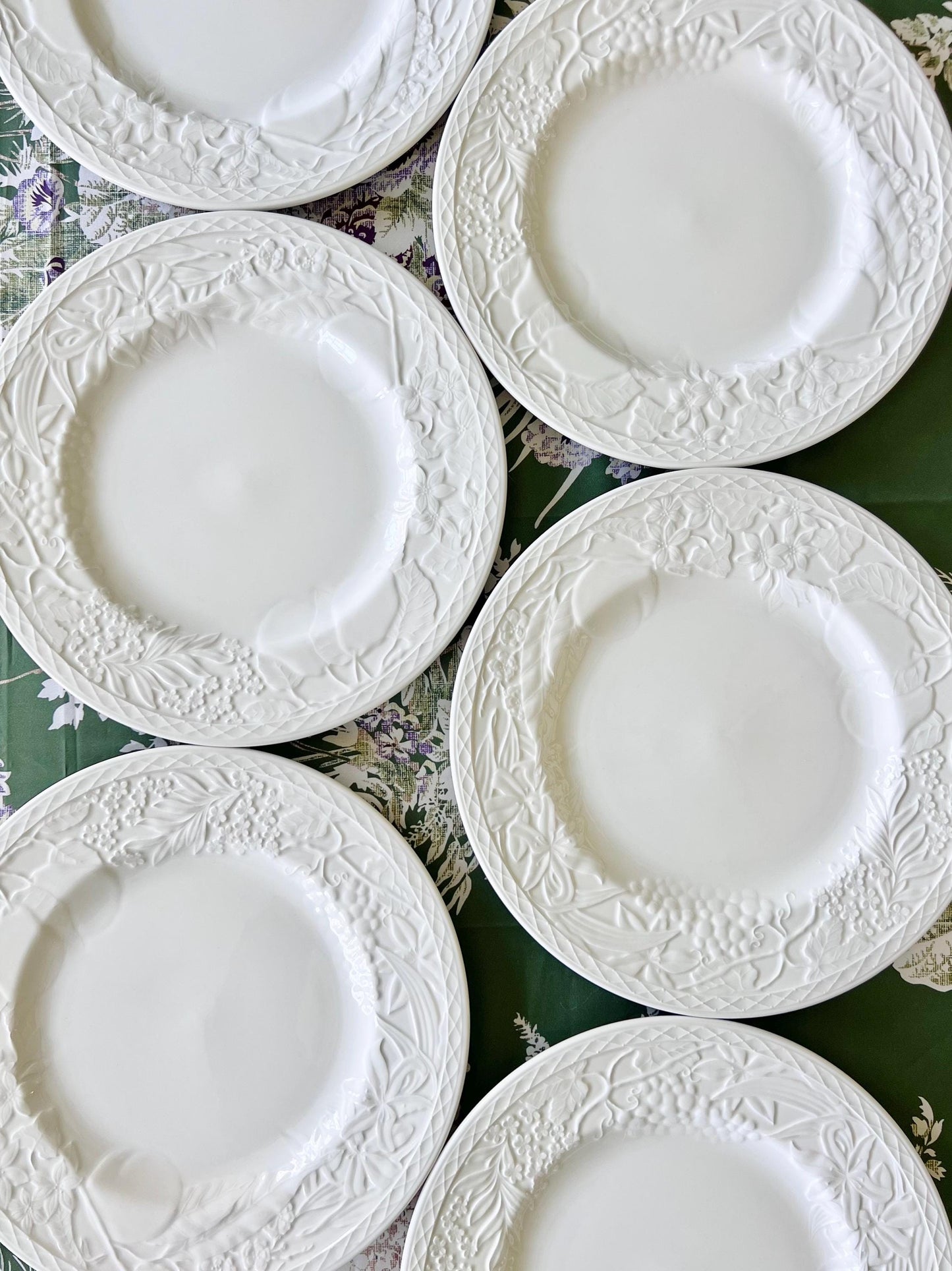 Gorgeous Vintage Franciscan "Country Fayre" Dinner Plate by Johnson Brothers with Embossed Floral & Fruit Design (Sold Individually)