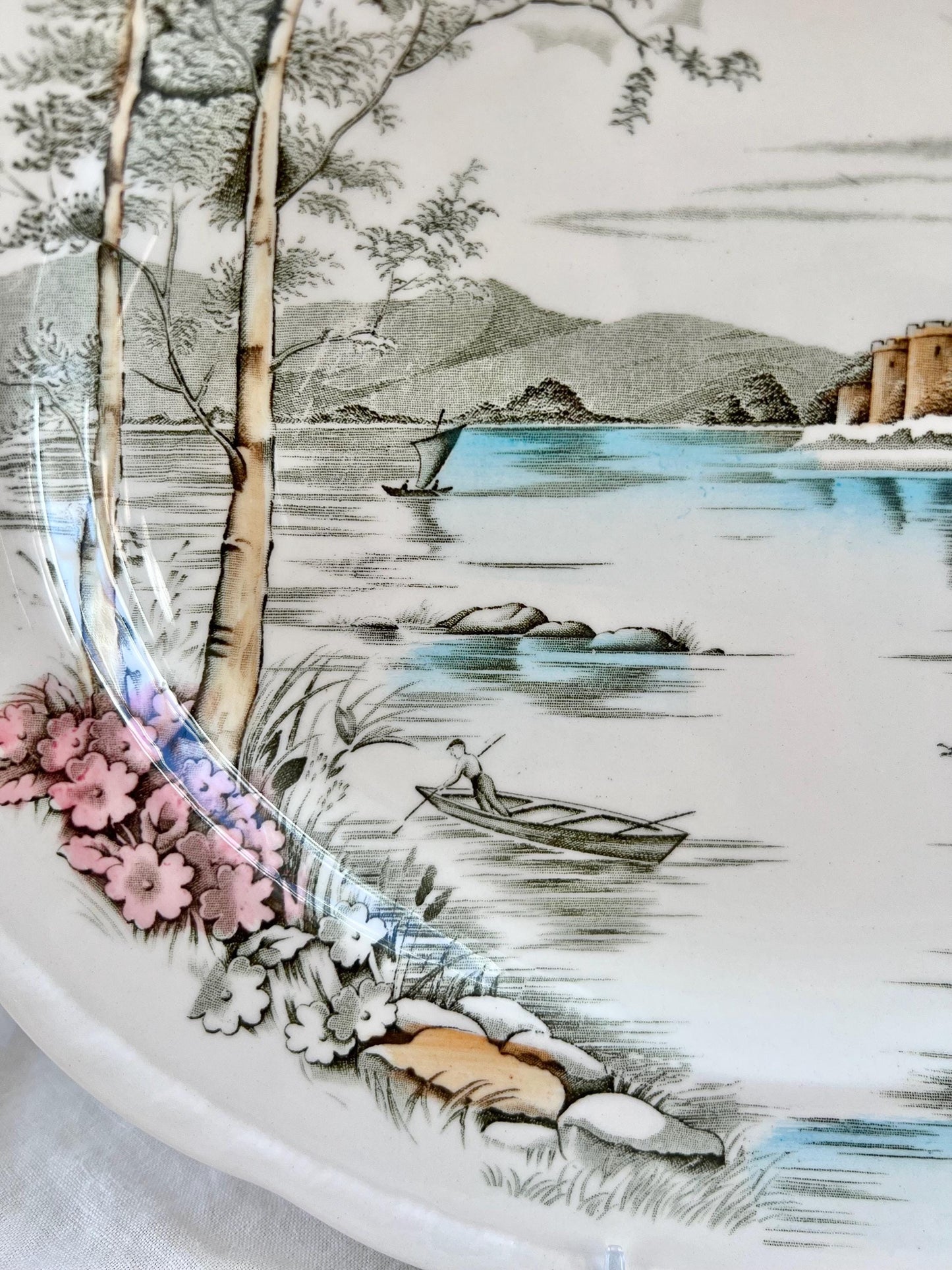 Vintage Queen's Castle 12" Oval Platter by Alfred Meakin, England