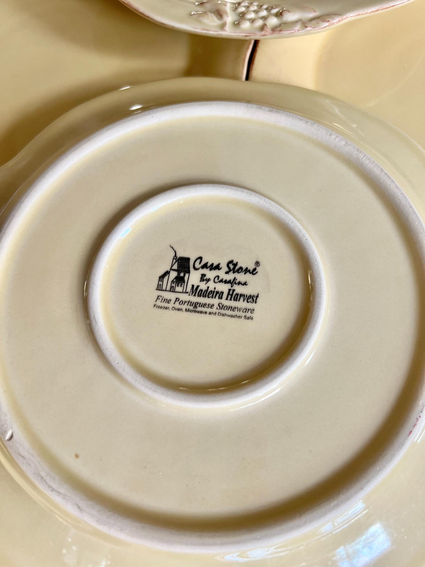 Set (8) Casafina Madeira Harvest Dijon Gold Stoneware Salad Plates, 8.5" diameter