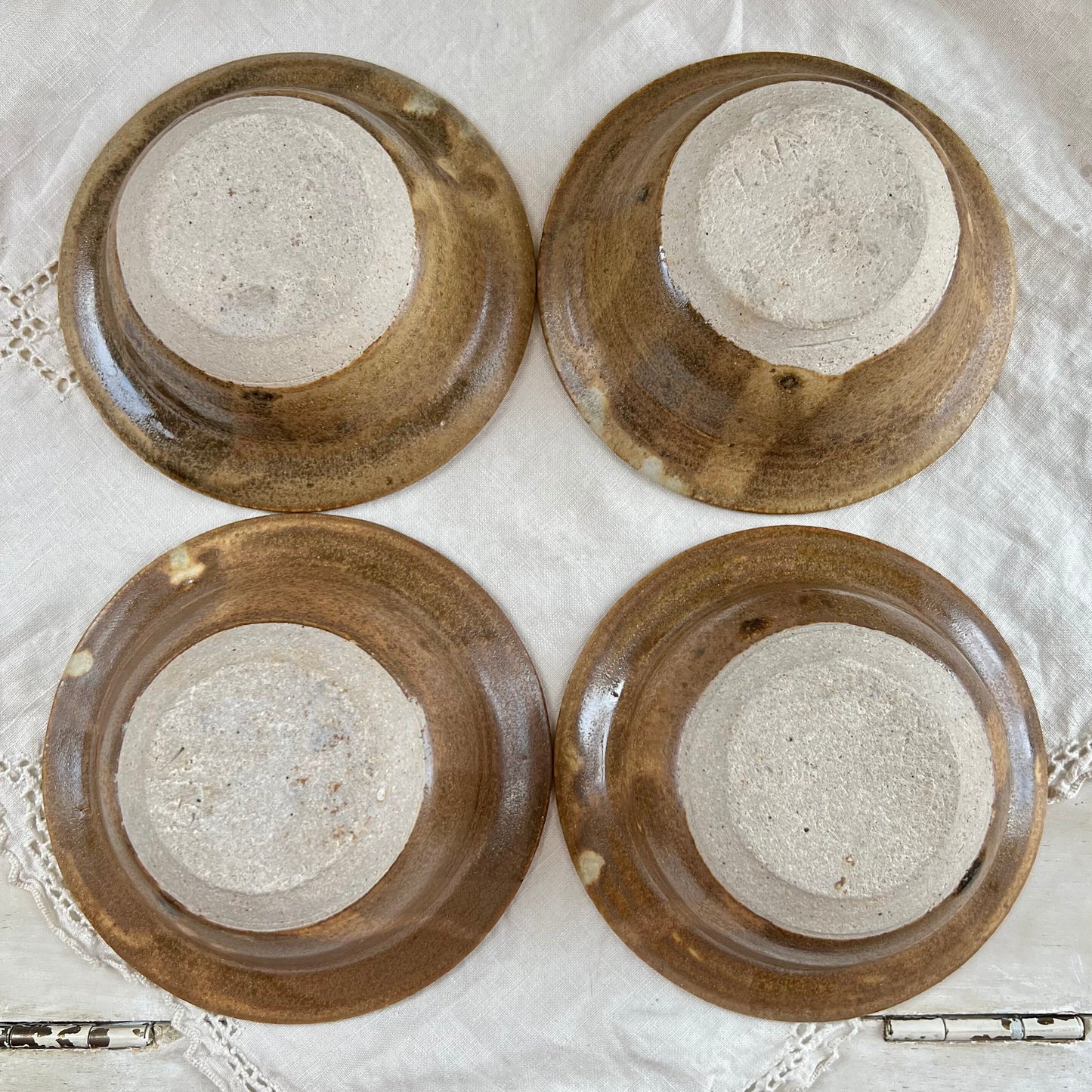 Set of 4, Vintage Studio Pottery Bowls, Signed Studio Pottery, Soup / Salad Bowls, Lair Pottery of Kirby's Mill