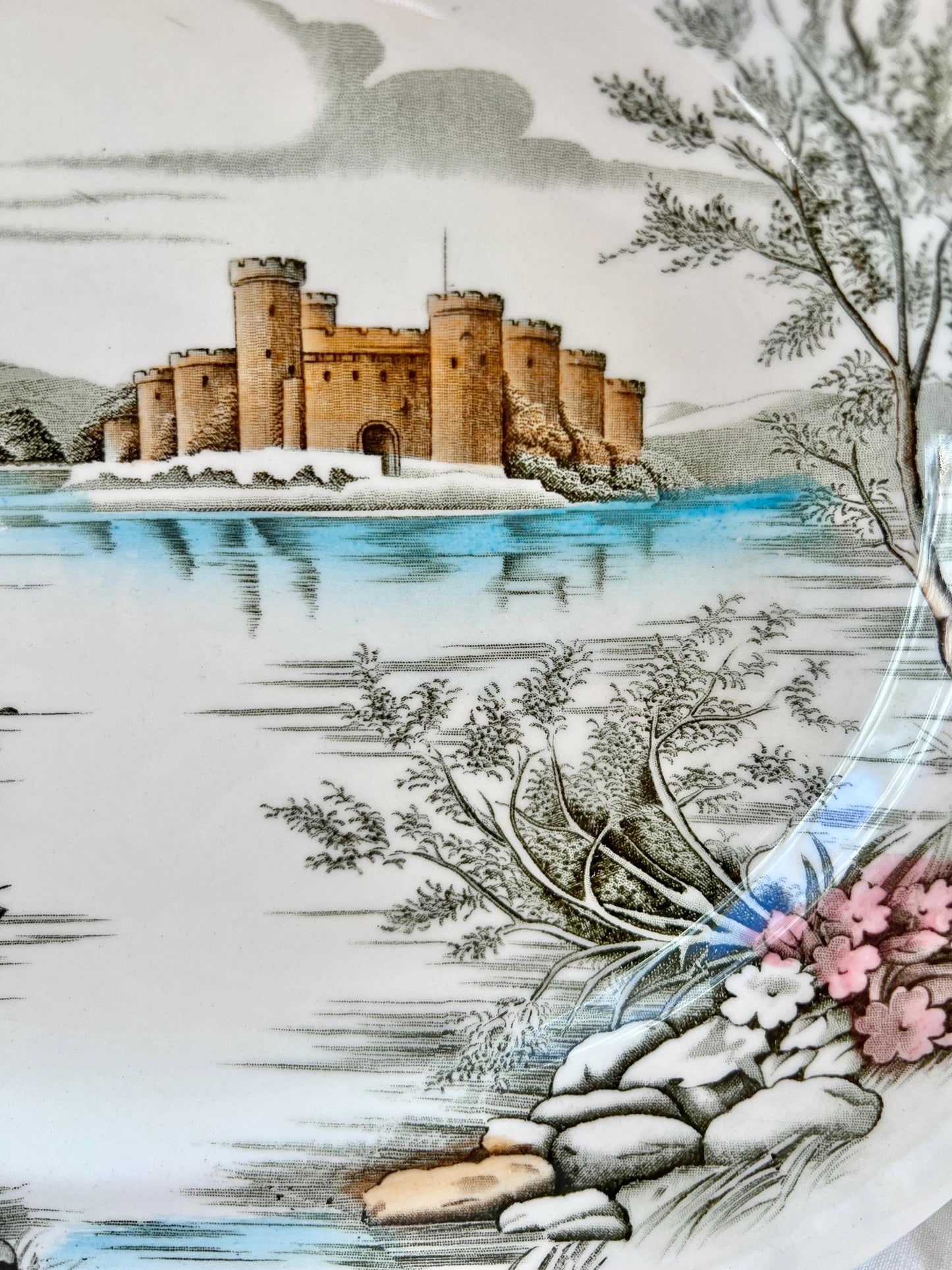 Vintage Queen's Castle 12" Oval Platter by Alfred Meakin, England