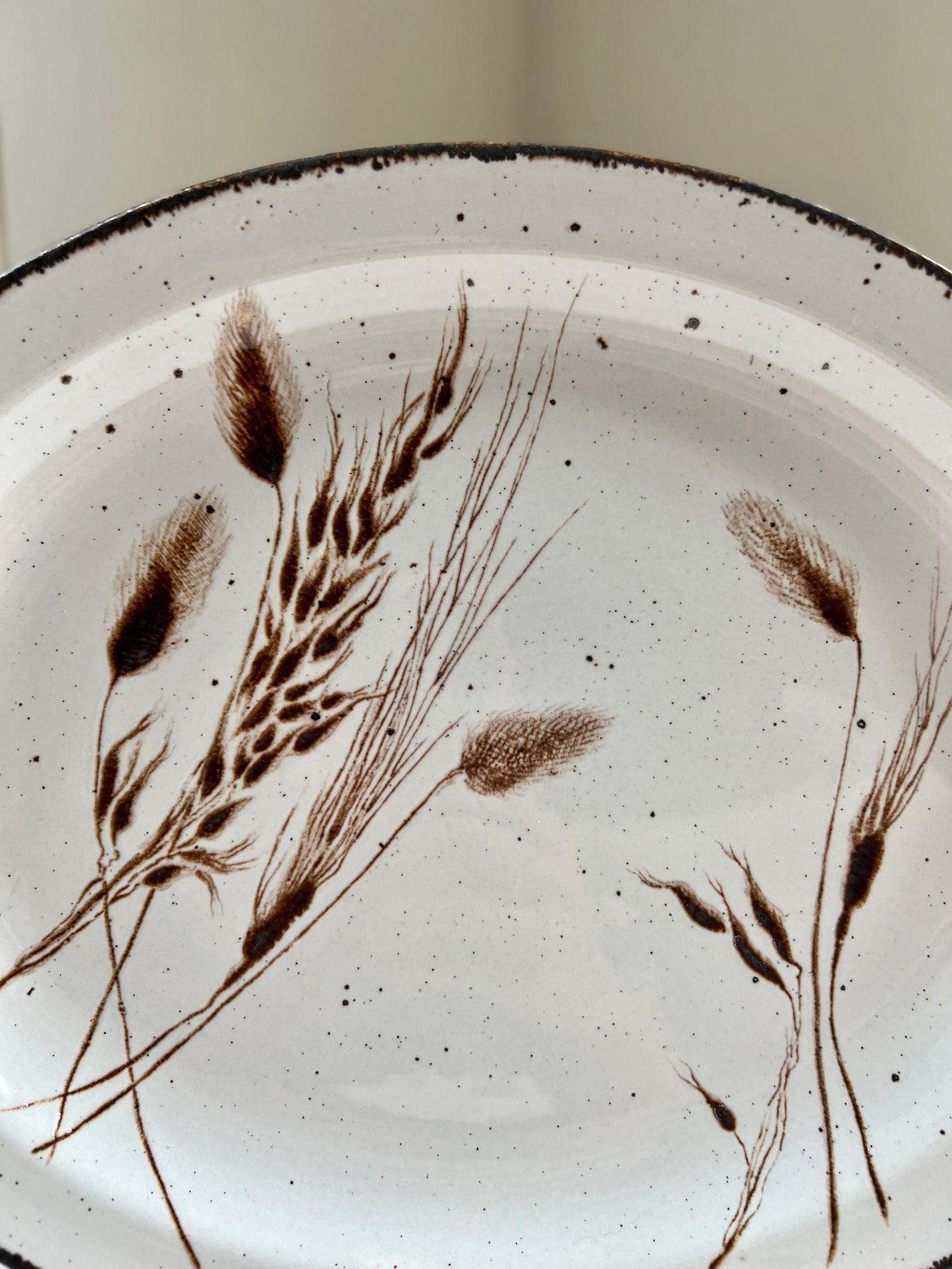 Vintage Midwinter Pottery "Wild Oats" Stonehenge Oval Platter, 11.75" x 9.5"