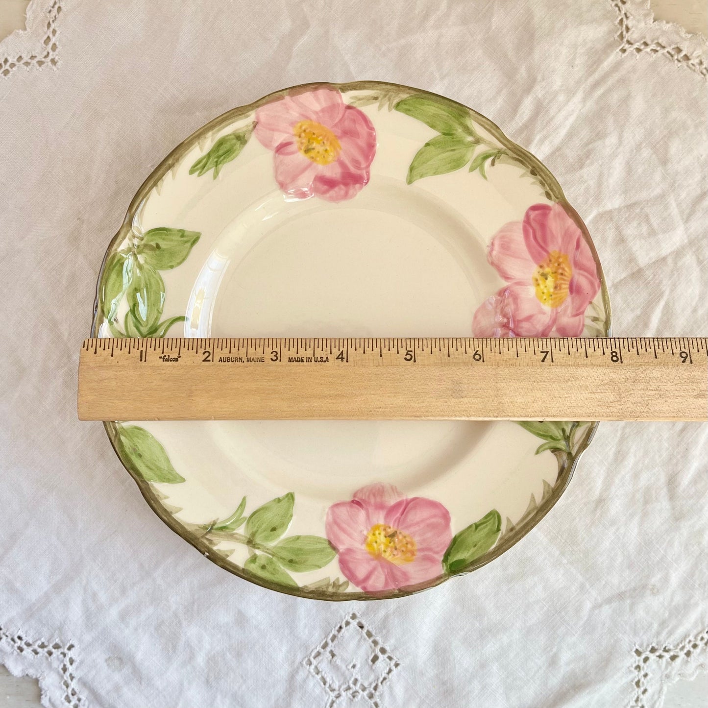 Set of 3, Vintage Franciscan Desert Rose Salad Plates, USA Backstamp, Vintage Floral Dishes